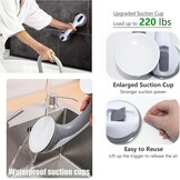 Set of 2 Support Bars for Bathroom with Suction Cup 30 cm Safety Handle No Drilling for Shower and Bathtub Non-Slip for Elderly Children Grey