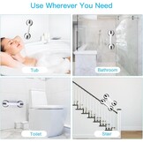 Set of 2 Support Bars for Bathroom with Suction Cup 30 cm Safety Handle No Drilling for Shower and Bathtub Non-Slip for Elderly Children Grey