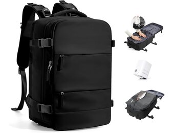 BJLFS Vacuümrugzak Handbagage met vacuümsysteem Ryanair Handbagage Reisrugzak Airbagrugzak met vacuümpomp Dames 14 inch Laptoptas