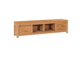 vidaXL TV-meubel massief teakhout 115x30x35 cm - 35% Korting