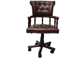 vidaXL Draaibare Bureaustoel Bruin - 60% Korting!