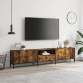 vidaXL TV-meubel met Lade 200cm - Gerookt Eiken - 55% Korting!