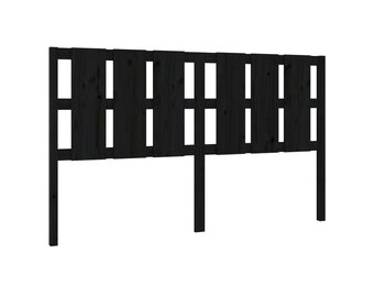 vidaXL Hoofdbord Grenenhout Zwart - 55% Korting!