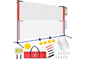 30% Korting: Multifunctioneel Badminton & Volleybal Net Set
