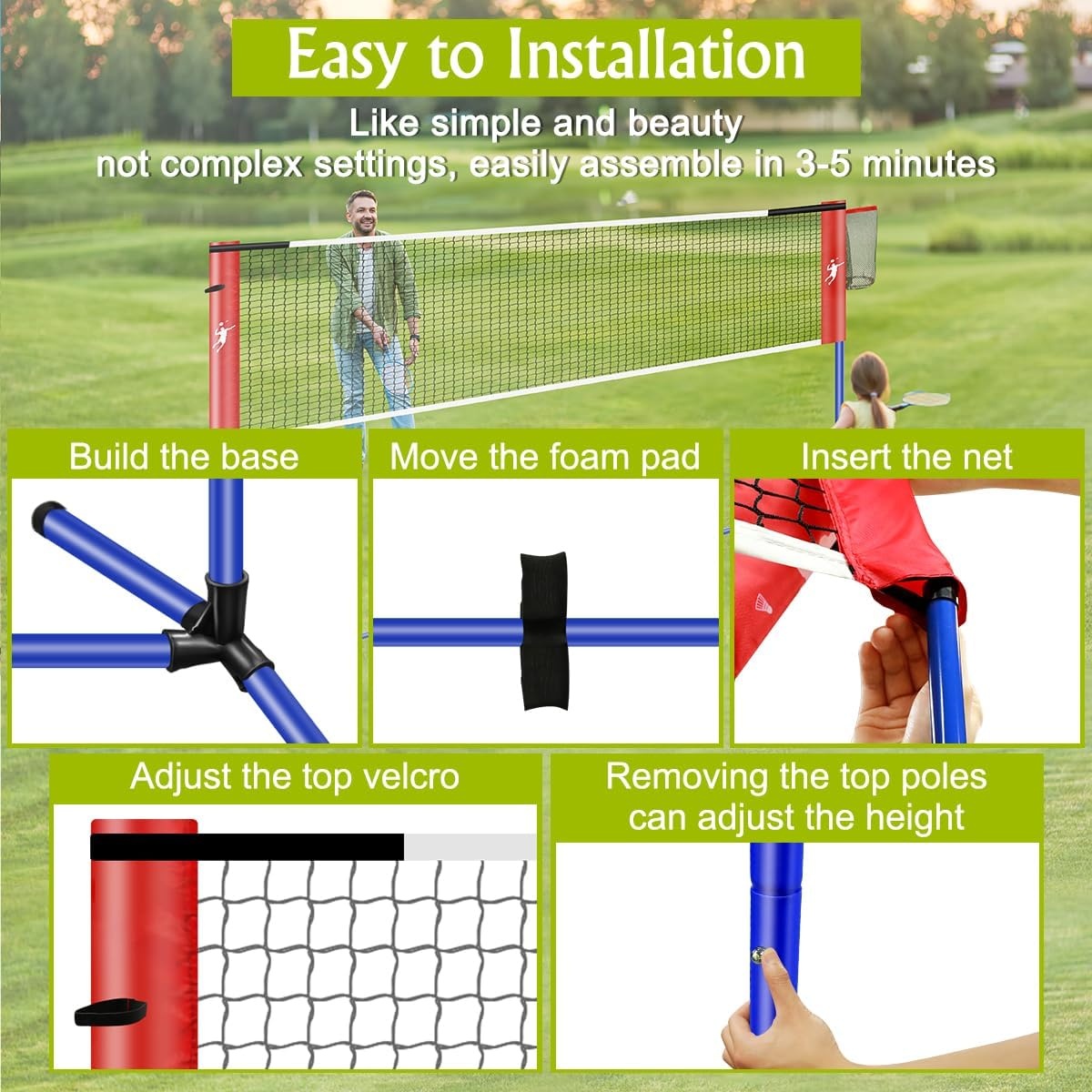 30% Korting: Multifunctioneel Badminton & Volleybal Net Set