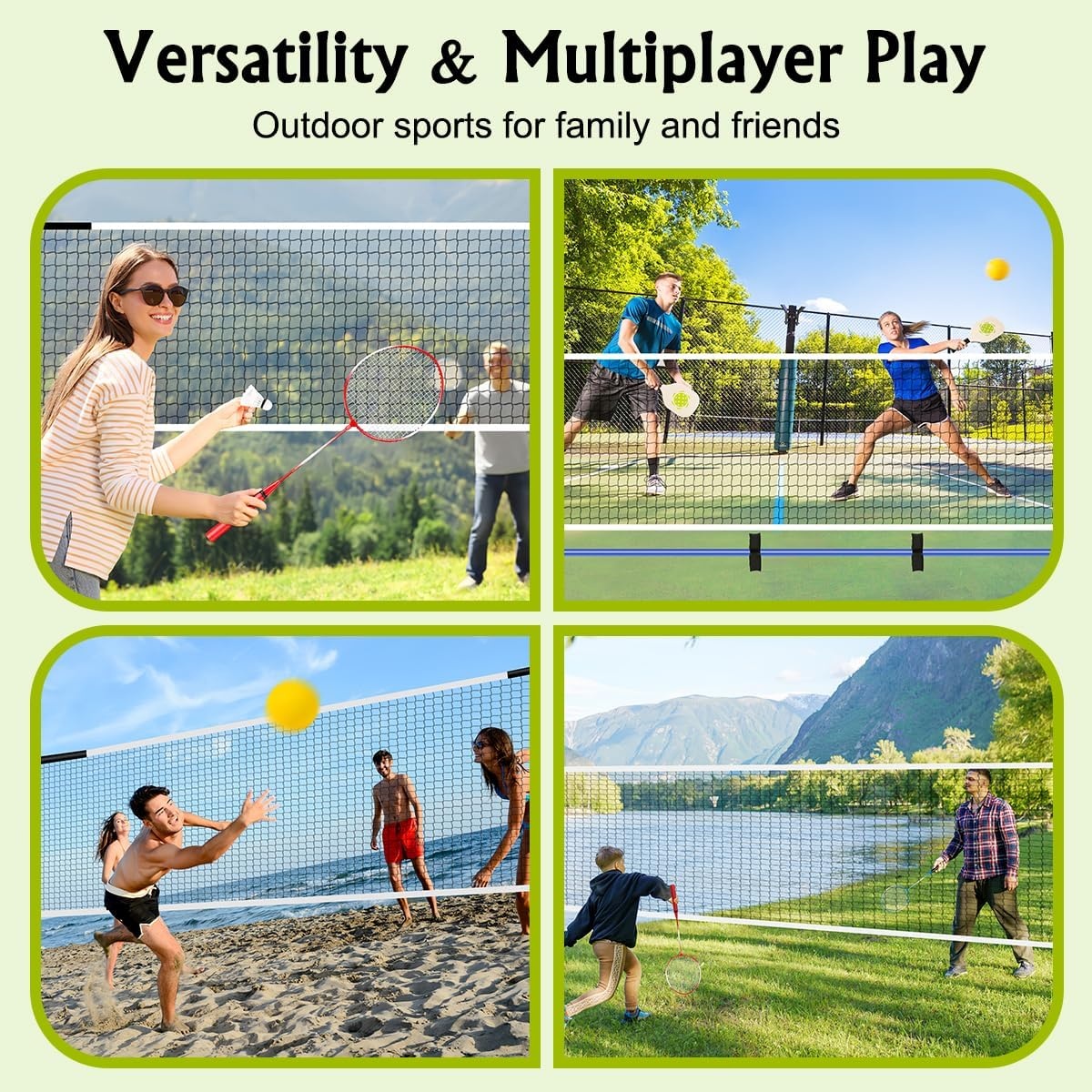 30% Korting: Multifunctioneel Badminton & Volleybal Net Set
