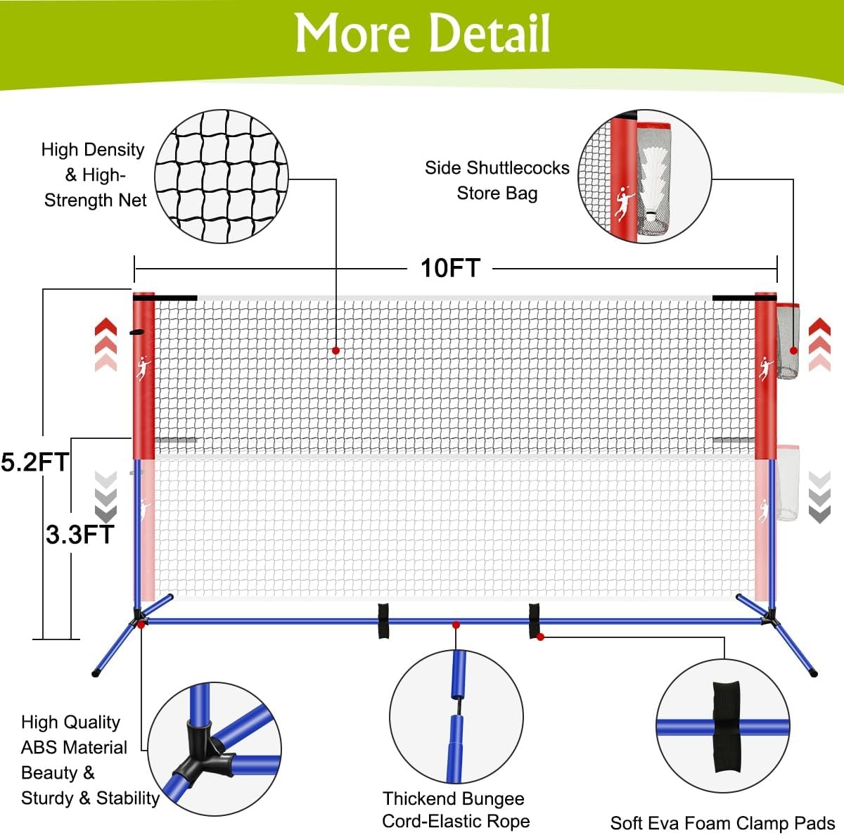 30% Korting: Multifunctioneel Badminton & Volleybal Net Set