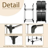 Bandenrek 2 Niveaus - Heavy Duty Opbergrek voor 4 Banden - Grijs/Zilver - 30% Korting