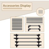 Bandenrek 2 Niveaus - Heavy Duty Opbergrek voor 4 Banden - Grijs/Zilver - 30% Korting