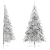 vidaXL Halve Kerstboom 210cm Zilver - 76% Korting!