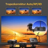 HORLAT 4K Beamer | WiFi 6 | 28000lm | Full HD | 35% Korting