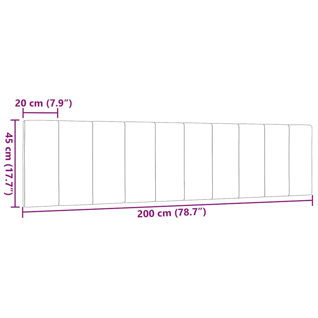 vidaXL Hoofdbordkussen 200cm Donkergrijs - 35% Korting!