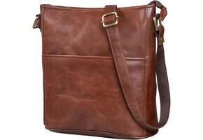 LEABAGS Milano Schoudertas - 30% Korting - Echt Leer, Vintage Look