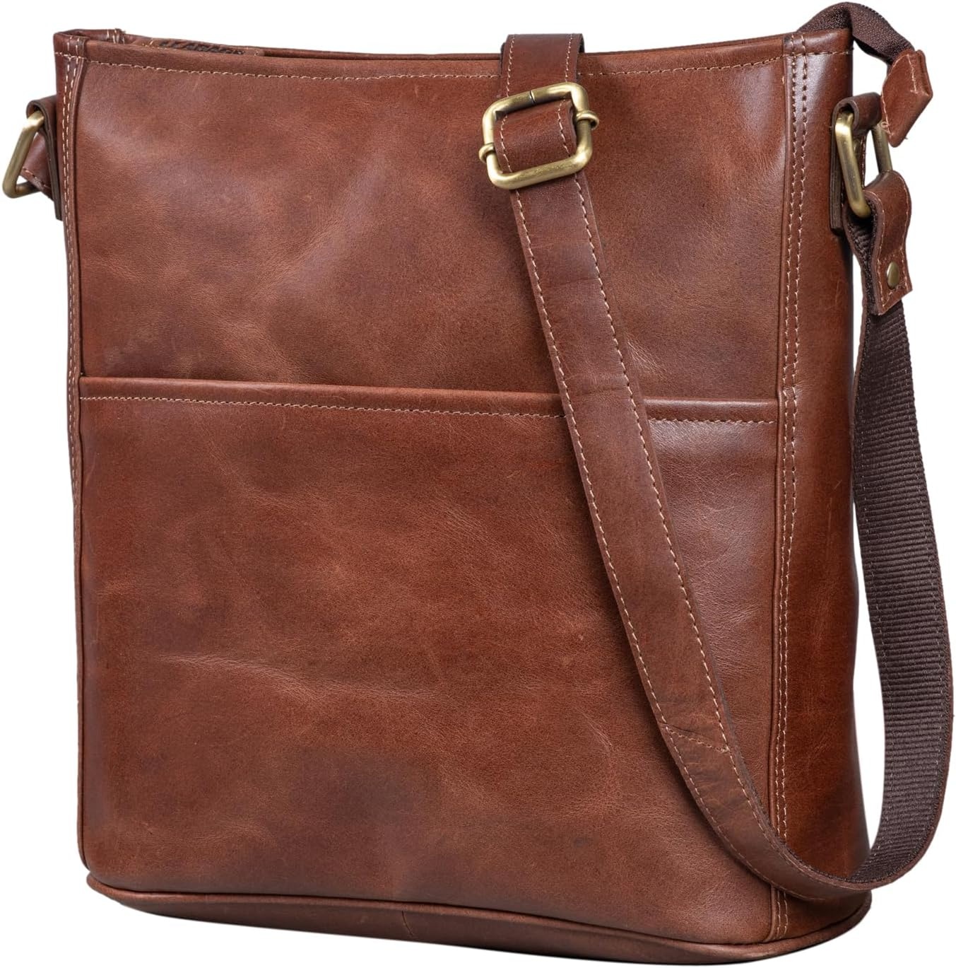 LEABAGS Milano Schoudertas - 30% Korting - Echt Leer, Vintage Look