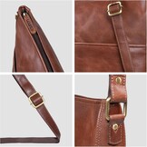 LEABAGS Milano Schoudertas - 30% Korting - Echt Leer, Vintage Look