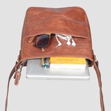 LEABAGS Milano Schoudertas - 30% Korting - Echt Leer, Vintage Look