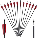 Huntingdoor 12x Schietpijlen met Vervangbare Broadhead - 30% Korting