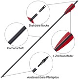 Huntingdoor 12x Schietpijlen met Vervangbare Broadhead - 30% Korting