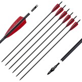Huntingdoor 12x Schietpijlen met Vervangbare Broadhead - 30% Korting