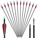 Huntingdoor 12x Schietpijlen met Vervangbare Broadhead - 30% Korting