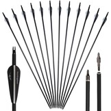 Huntingdoor 12x Schietpijlen met Vervangbare Broadhead - 30% Korting