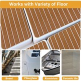 EVA Bootmat Zelfklevend - 240x90cm Teak Hout (Brown+White) - 30% Korting