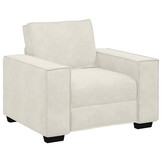 vidaXL Fauteuil Crème Fluweel 60 cm - Nu 41% Korting!