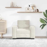 vidaXL Fauteuil Crème Fluweel 60 cm - Nu 41% Korting!