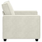 vidaXL Fauteuil Crème Fluweel 60 cm - Nu 41% Korting!