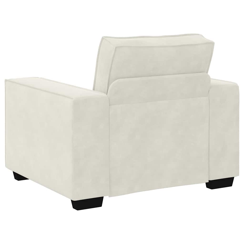 vidaXL Fauteuil Crème Fluweel 60 cm - Nu 41% Korting!