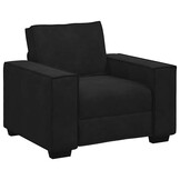 vidaXL Fauteuil - Fluweel Zwart (60 cm zitting) - 60% Korting!