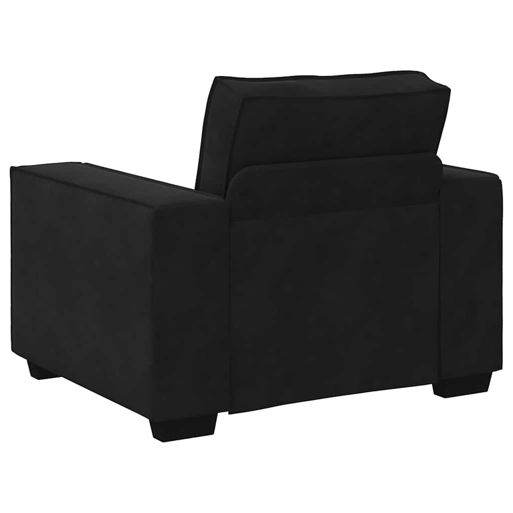 vidaXL Fauteuil - Fluweel Zwart (60 cm zitting) - 60% Korting!