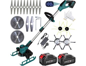 Accu Grastrimmer met 2x Batterij & Weed Brush - 30% Korting