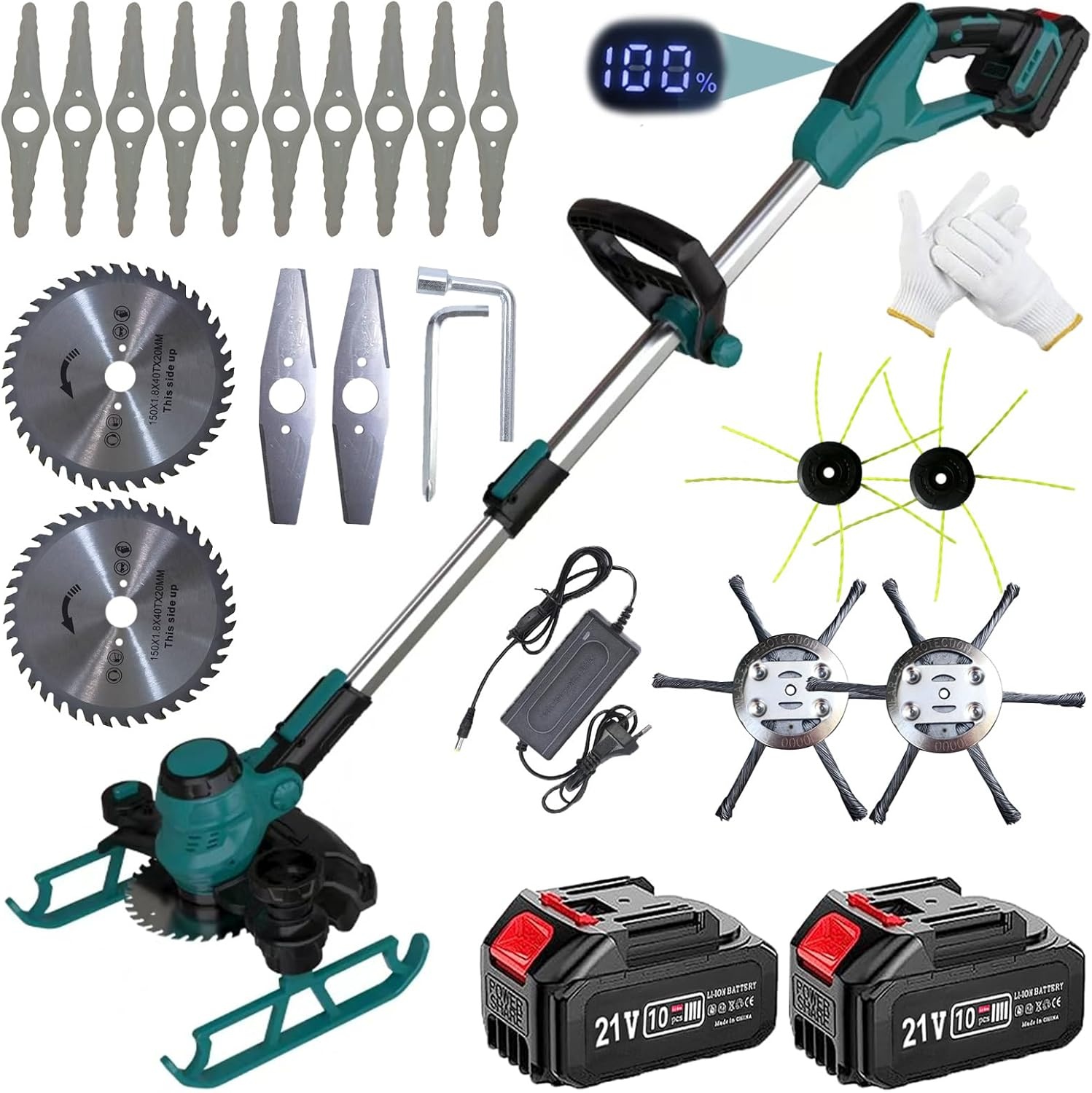 Accu Grastrimmer met 2x Batterij & Weed Brush - 30% Korting