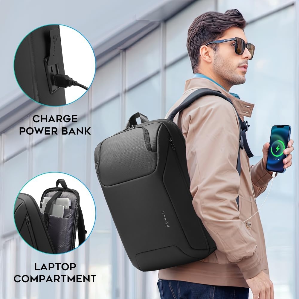 BANGE Zakelijke Laptop Rugzak (15,6") - Waterbestendig met USB - 30% Korting