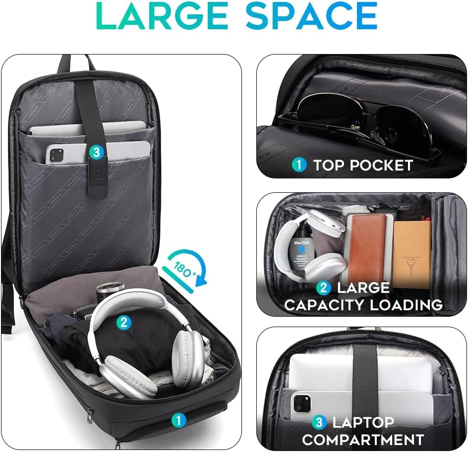 BANGE Zakelijke Laptop Rugzak (15,6") - Waterbestendig met USB - 30% Korting