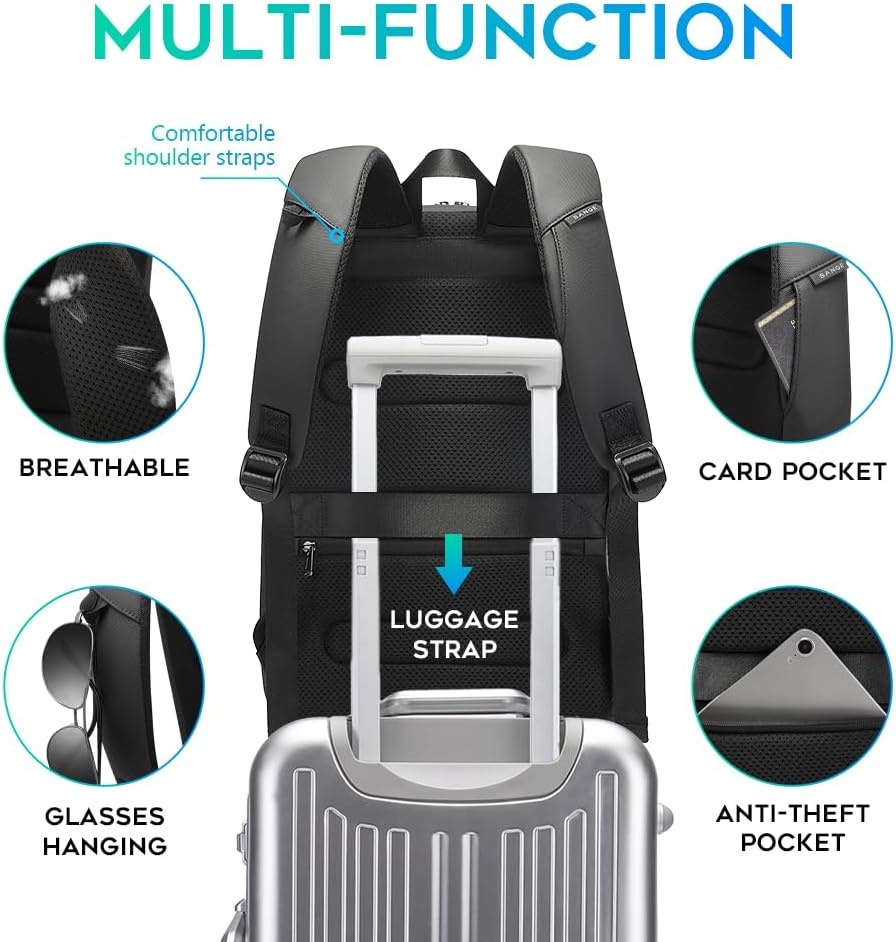 BANGE Zakelijke Laptop Rugzak (15,6") - Waterbestendig met USB - 30% Korting