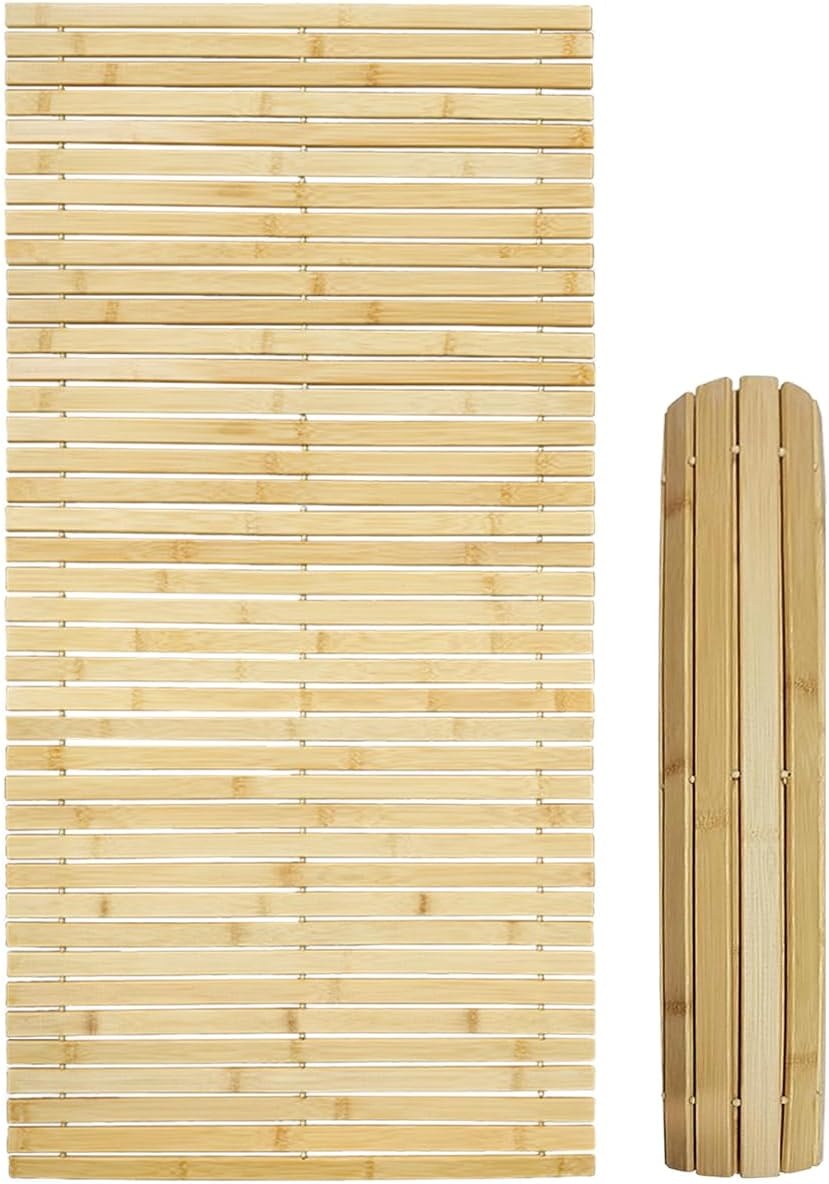 Houten Badkamermat Bamboe 100x50cm - 30% Korting