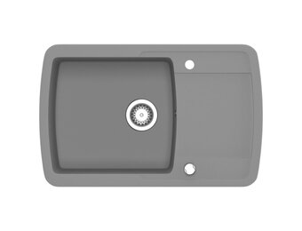 VidaXL Granieten Spoelbak Grijs - 55% Korting!