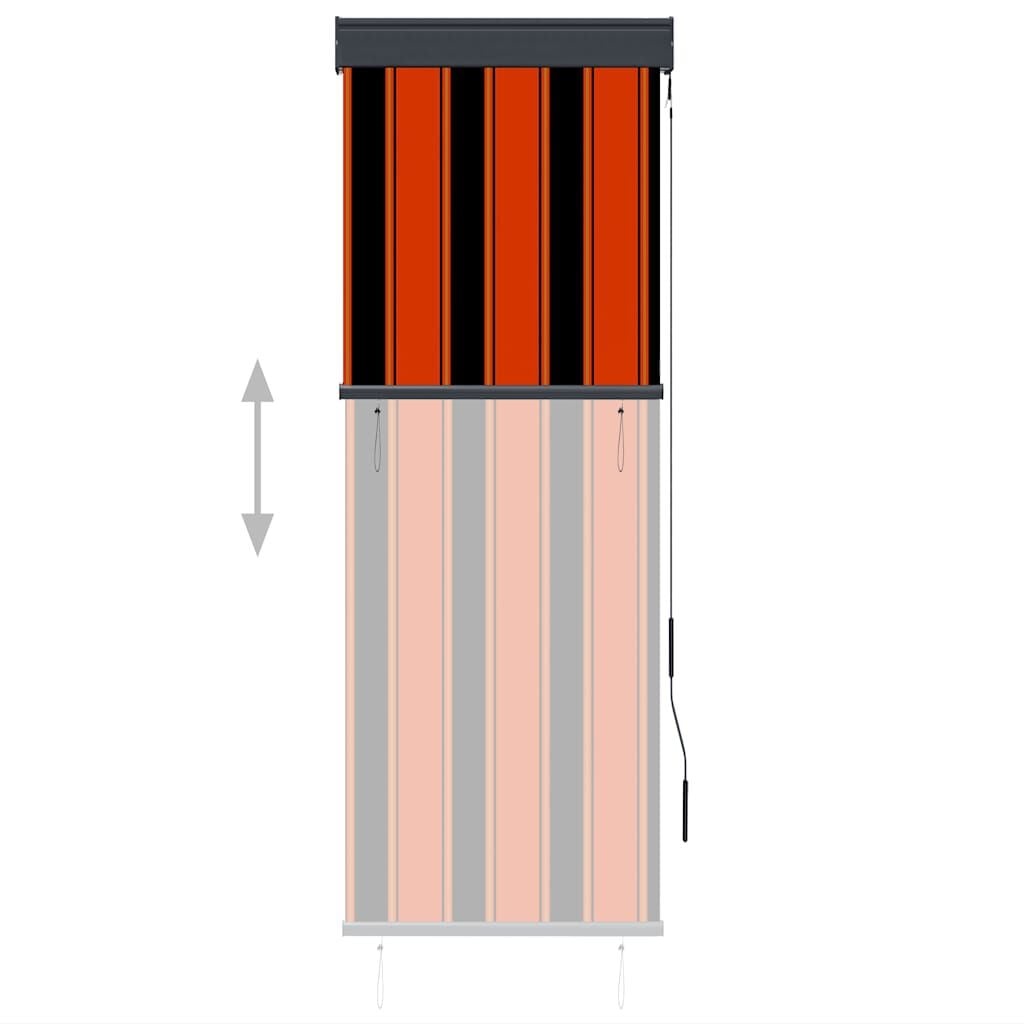 vidaXL Rolgordijn Buiten 60x250cm Oranje/Bruin - 30% Korting!
