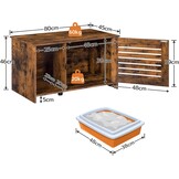 Hoobro Kattenhuis - 60% Korting! | Verborgen Kattentoilet Kast