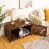 Hoobro Kattenhuis - 60% Korting! | Verborgen Kattentoilet Kast