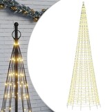 vidaXL LED-kerstboom vlaggenmast 500cm - 1534 LEDs Warm Wit (-35%)