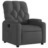 vidaXL Fauteuil Verstelbaar Stof Donkergrijs - 35% Korting