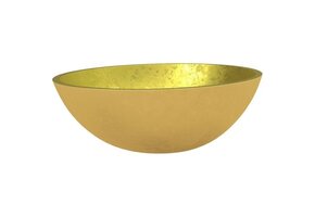 vidaXL Glazen Wasbak Goudkleurig 50x37x14 cm | 73% Korting!