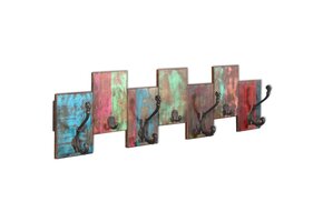 vidaXL Kapstok gerecycled hout met 7 haken - 37% korting