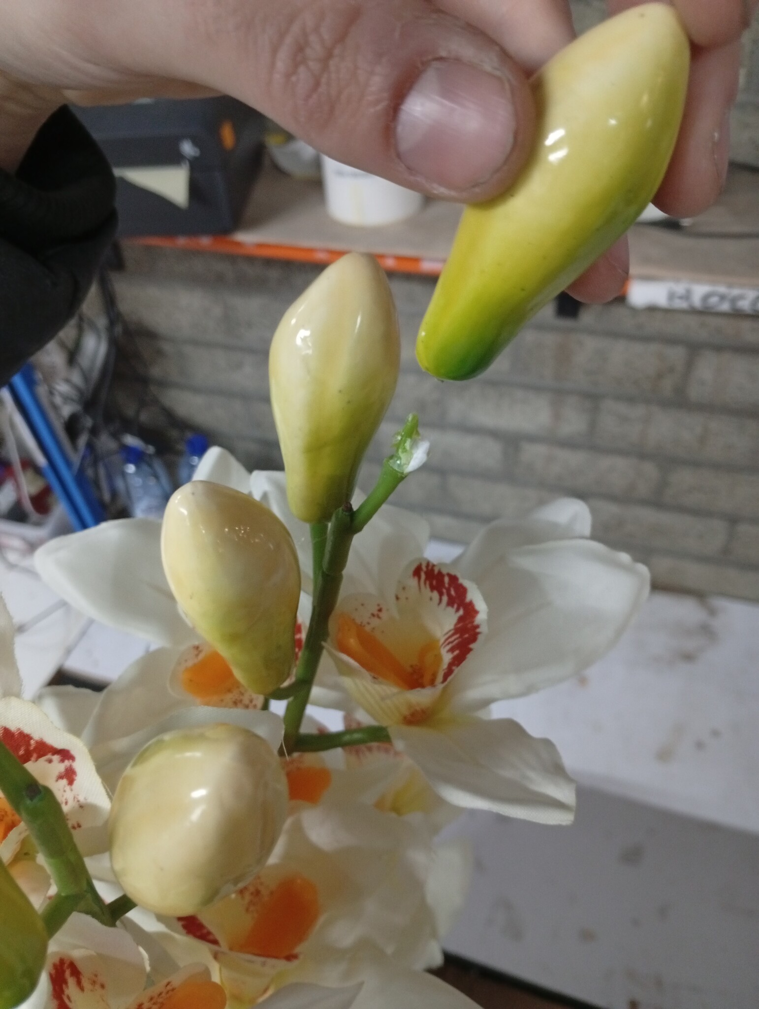 vidaXL Kunstplant met pot cymbidium orchidee 100 cm groen