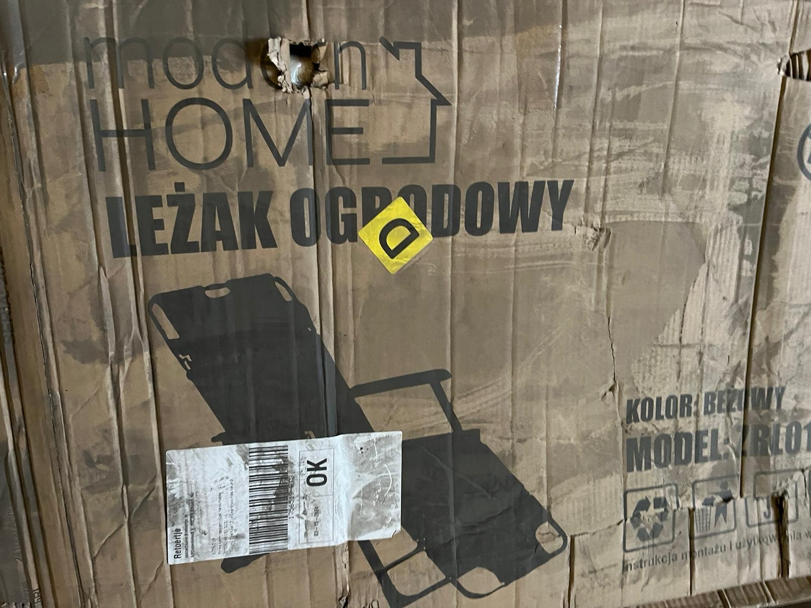 Tuinstoel ligstoel 2-in-1 met hoofdsteun - Beige