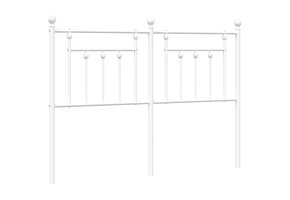 vidaXL Hoofdbord Metaal Wit (135 cm) - 65% Korting!