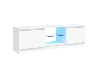 vidaXL TV-meubel Wit met LED - 120 cm - 42% Korting!